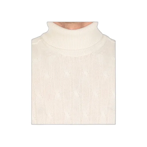 Cable-Knit Turtleneck Sweater