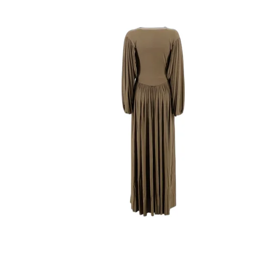 Draped V-Neck Maxi Dress