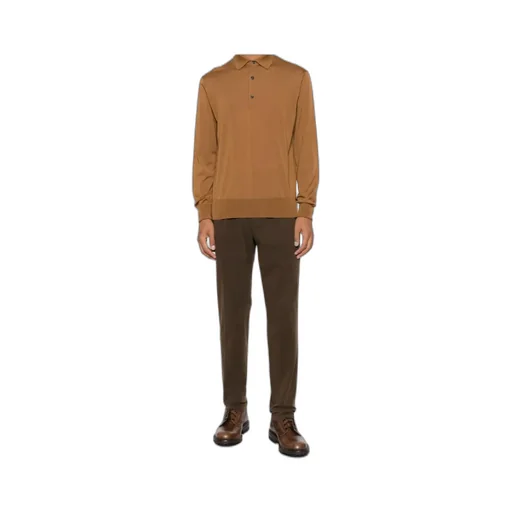 Waist-Tab Cotton Trousers