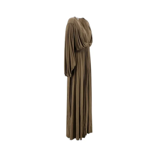 Draped V-Neck Maxi Dress