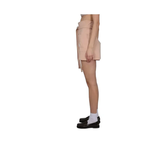 High-Waist Belted Shorts