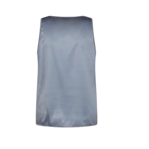 Satin Scoop-Neck Top