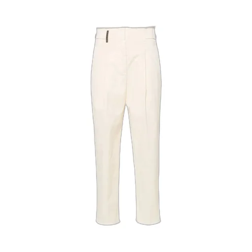 Frayed-Brim Cropped Trousers