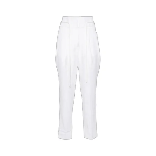 Pleat-Detail Cropped Trousers