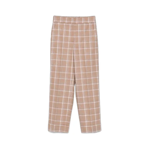 Checked Lurex-Detail Trousers