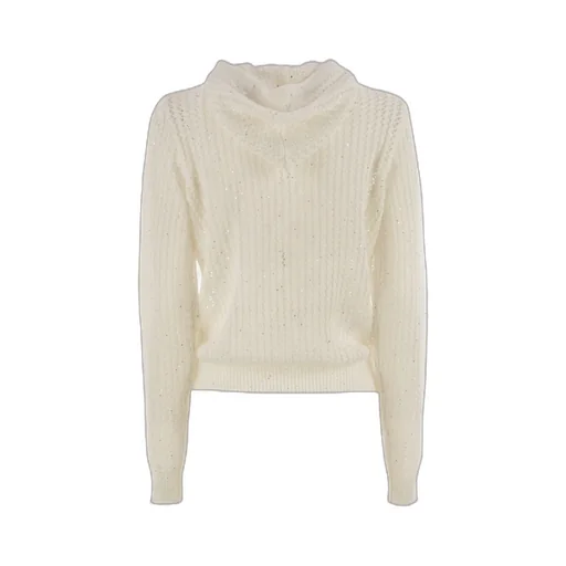 Sequined Hooded Knitwear
