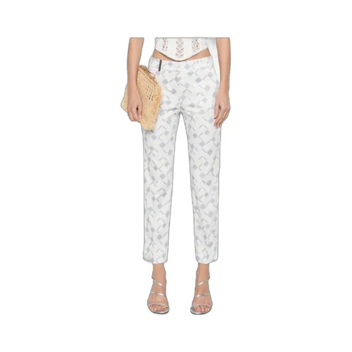 Geometric-Print Trousers