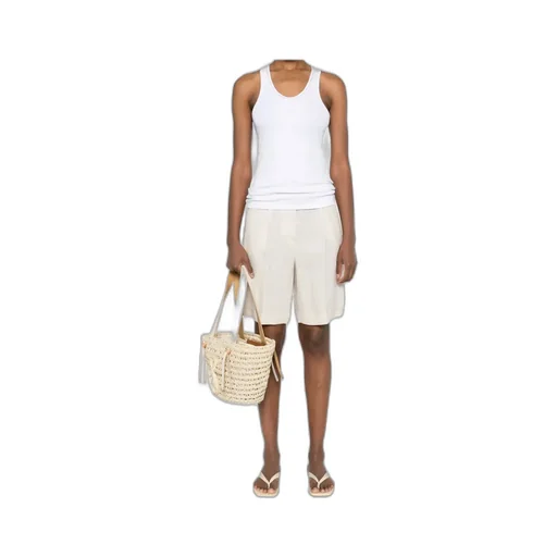Pleated Linen Shorts