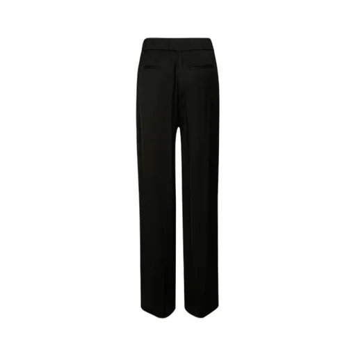 Pleat-Detail Straight-Leg Trousers