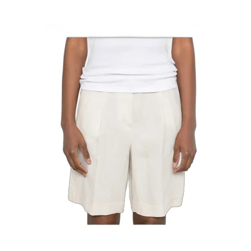 Pleated Linen Shorts