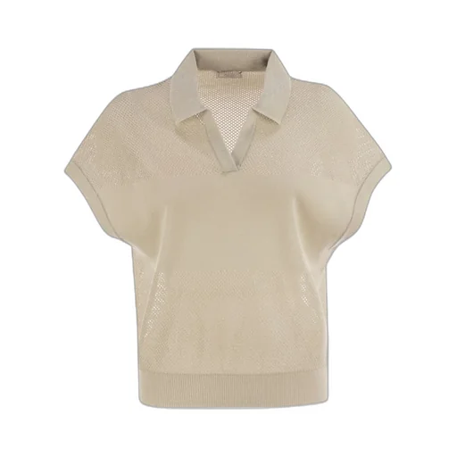 Vanise Lurex Polo Knitwear