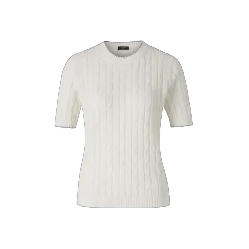 Contrast Cable Knit Top