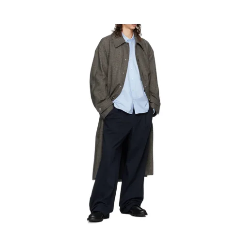 Long-Sleeved Belted Coat
