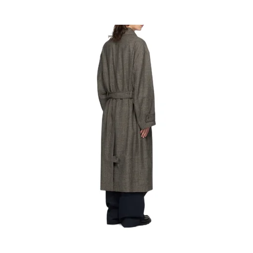 Long-Sleeved Belted Coat