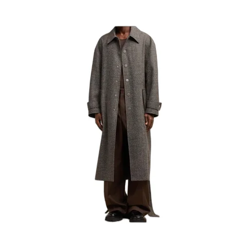 Long-Sleeved Belted Coat
