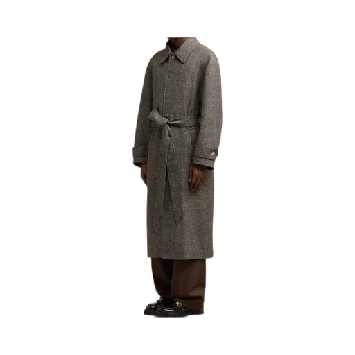 Long-Sleeved Belted Coat