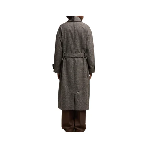 Long-Sleeved Belted Coat