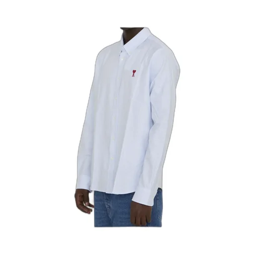 Ami De Coeur Logo Embroidered Striped Shirt