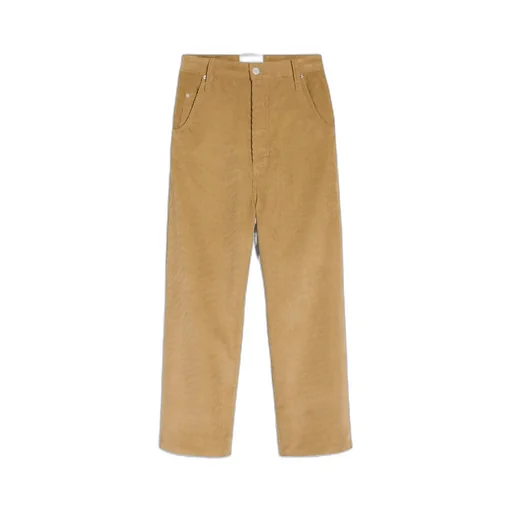 Corduroy Logo Patch Straight-Leg Trousers