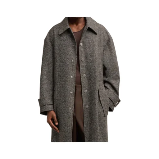 Long-Sleeved Belted Coat