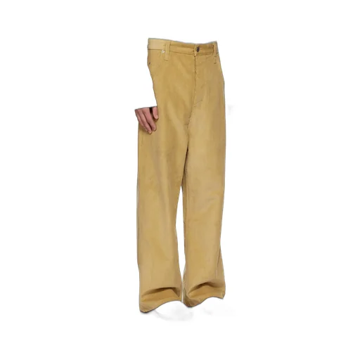 Corduroy Logo Patch Straight-Leg Trousers