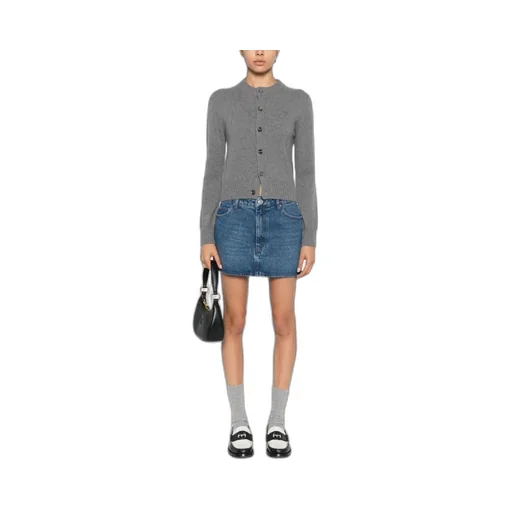 Mid Rise Denim Mini Skirt