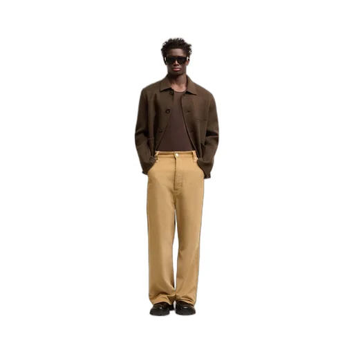 Corduroy Logo Patch Straight-Leg Trousers