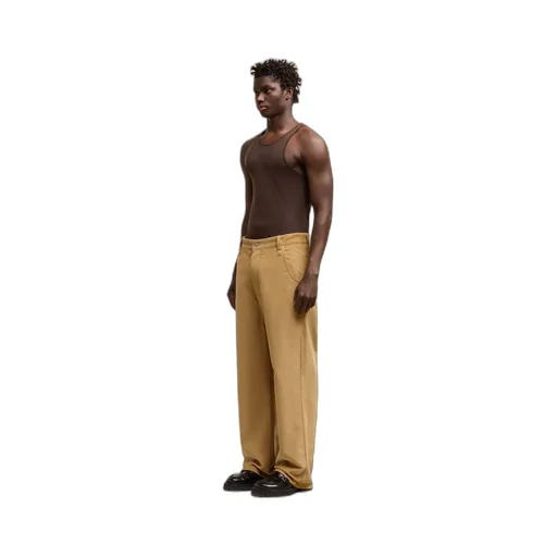 Corduroy Logo Patch Straight-Leg Trousers