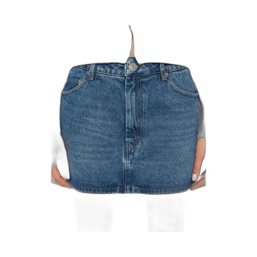 Mid Rise Denim Mini Skirt