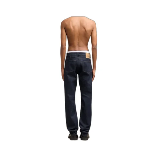 Logo Patch Straight-Leg Jeans
