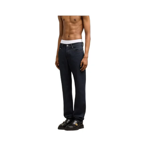 Logo Patch Straight-Leg Jeans