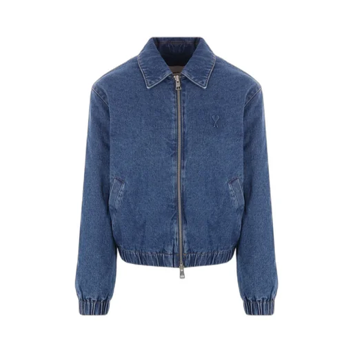 Ami De Coeur Zipped Denim Jacket