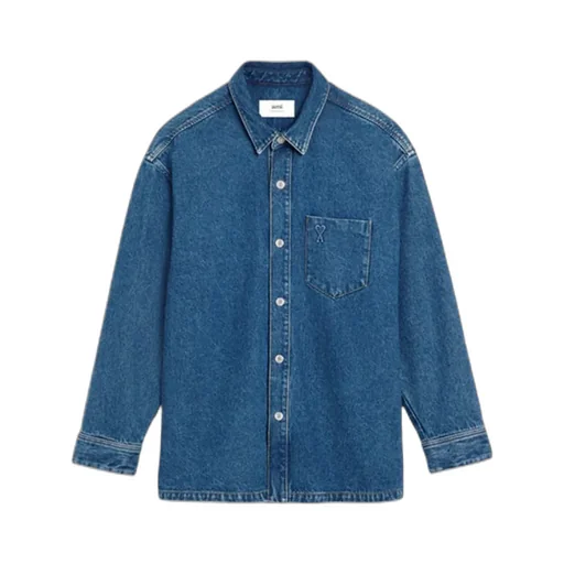 Ami De Coeur Logo Embossed Denim Shirt