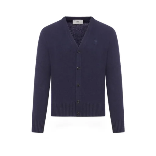 Logo Embroidered V-Neck Cardigan