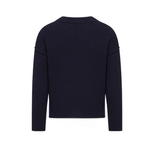 Ami De Coeur Logo Intarsia-Knit V-Neck Cardigan