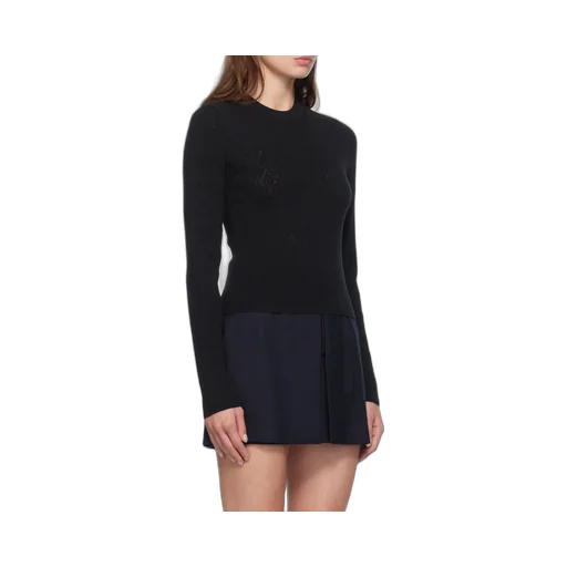 De Coeur Mesh Round-Neck Sweater