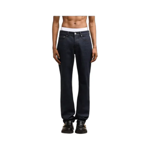 Logo Patch Straight-Leg Jeans