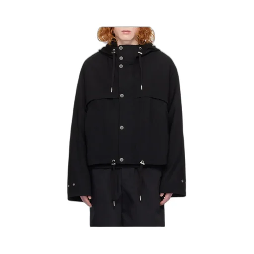 Drawstring Hooded Casual Jacket