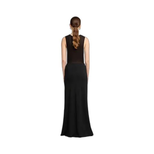 Bias-Cut Flared Maxi Skirt