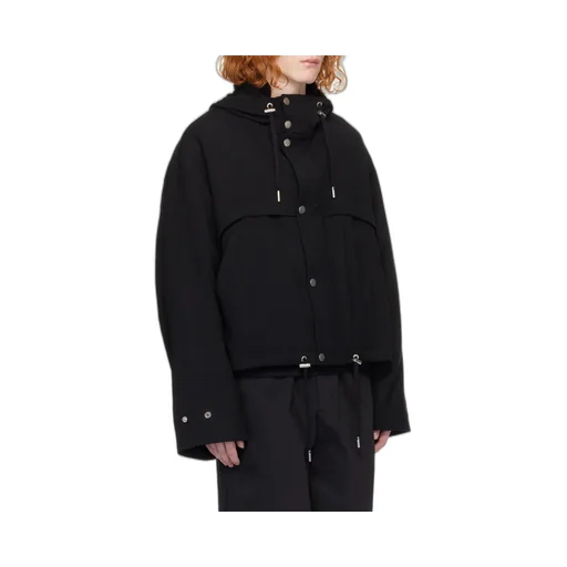 Drawstring Hooded Casual Jacket