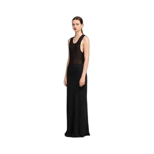 Bias-Cut Flared Maxi Skirt