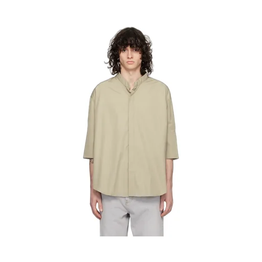 Button-Up Curved Hem Shirt