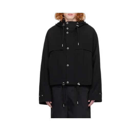 Drawstring Hooded Casual Jacket