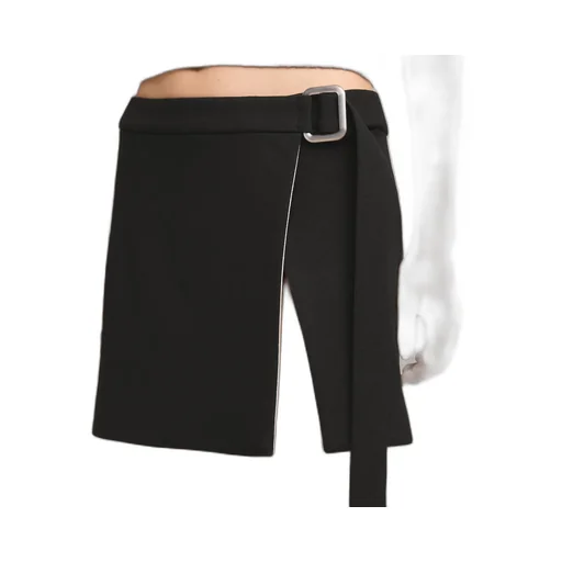 Slit Mini New Wool Skirt