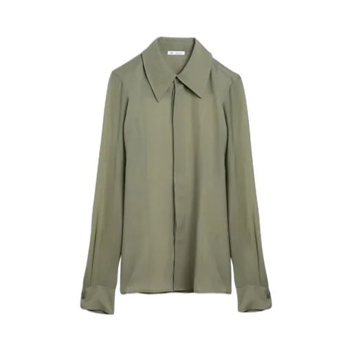 Wide Lapel Long-Sleeved Shirt