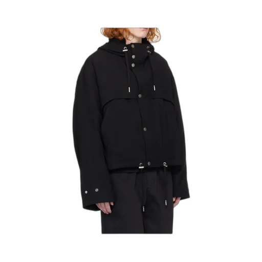 Drawstring Hooded Casual Jacket