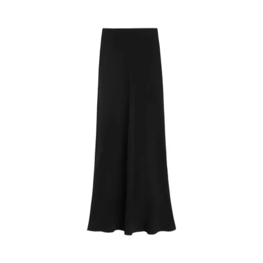 Bias-Cut Flared Maxi Skirt
