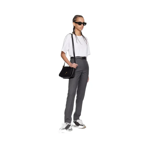 Logo Wool Casual Pants