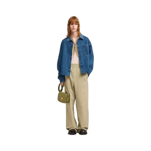 Ami Button-Up Denim Shirt