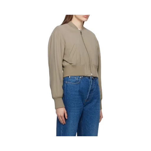 Zip-Up Padded Bomber Jacket